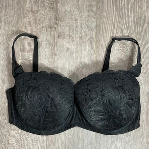 Victoria’s Secret Vintage Black Lace Padded Underwire Bra 36D